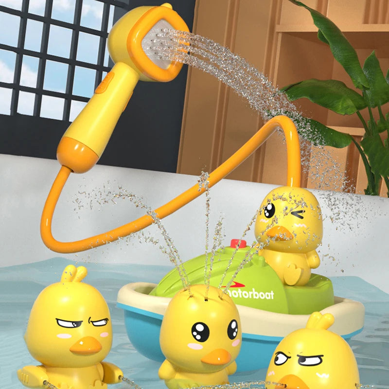 Baby Bath Toys Cute Duck Water Spray Bathroom Bathing