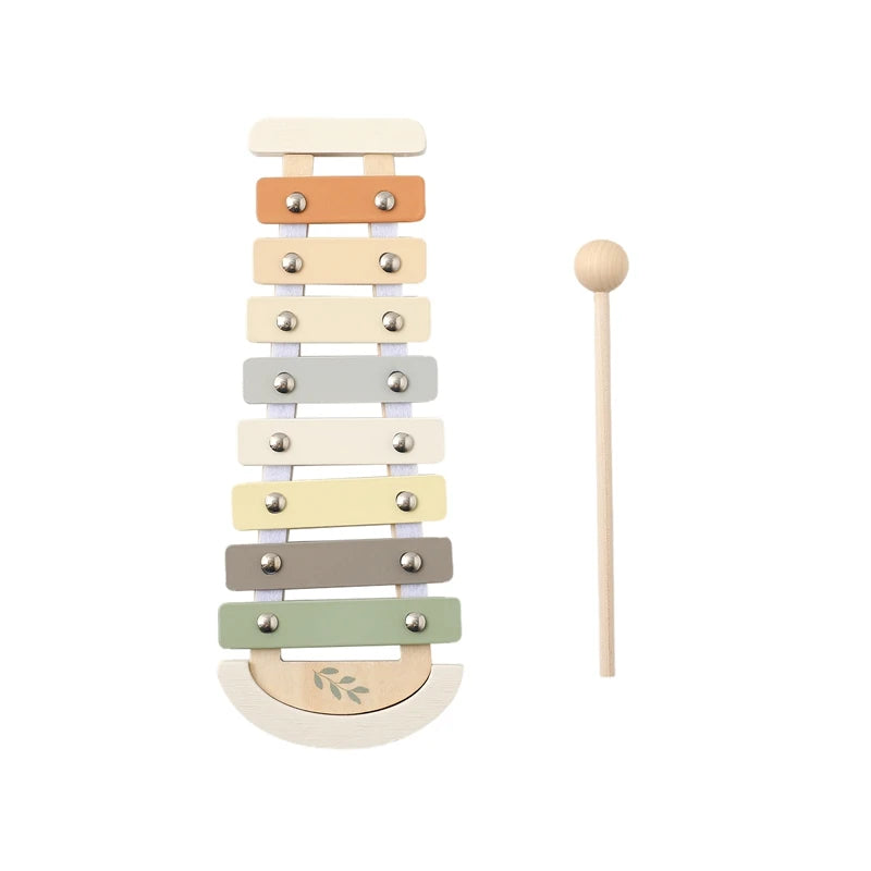 Wooden Montessori Musical Instruments for Baby, Xylophone, Rattle, Drum, Music Enlightenment, Educational Toys