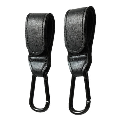 Baby Stroller Hook Fashion PU Leather Adjustable Pram Hook Cart Organizer Diaper Bag Hanger Children Boy Girl Travel Accessories
