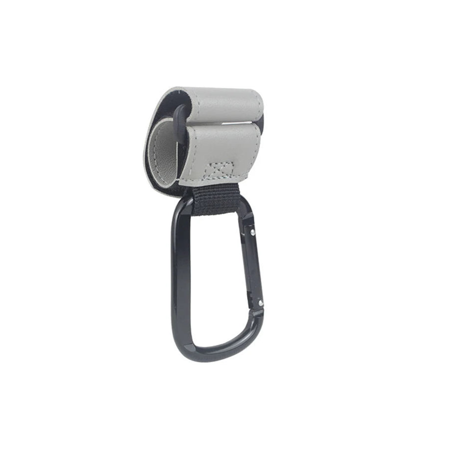 1/2pcs Baby Stroller Hooks Clips PU Leather Rotatable Cart Organizer Pram Hook Pram Rotate 360 Degree Stroller Accessories
