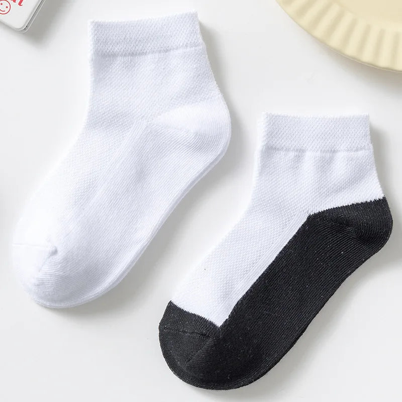 6 Pairs Cotton Kids Boys Girls Socks Childrens Babys Toddlers Sport Socks School Students Spring Autumn Soft Fashion Short Socks
