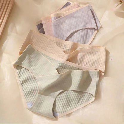 Stripe Cotton Low Waist Belly Maternity Panties Plus Size Seamless Pregnant Women