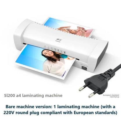 Home Office SL200A4 Laminator Thermoplastic Cold Mounting Dual-use Quick Preheating Constant Temperature Anti-Bubble Photo and D