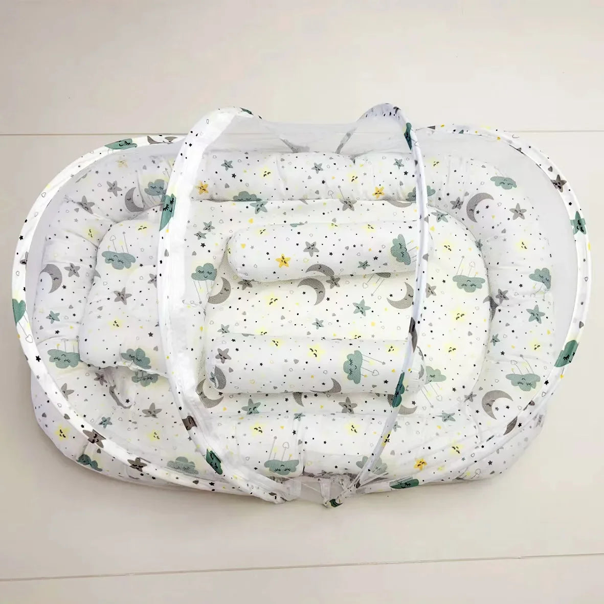 Multi-Function Travel Baby Nest Portable Baby Bed Crib Foldable Babynest Bassinet Infant Sleeping Children's Bed with Mosquito