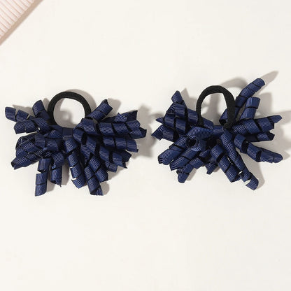 6Pcs Trendy Firework Hair Ties Rainbow Curly