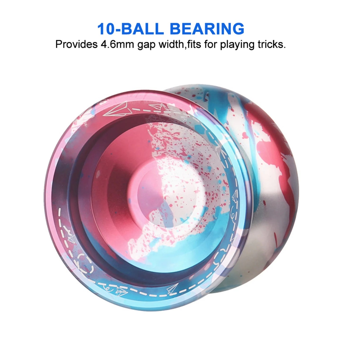 Kids Yo Yo Ball Bearing Yo Yo Professional Unresponsive Yo Yo Aluminum Alloy Yo Yo Ball for Beginners Advanced Players