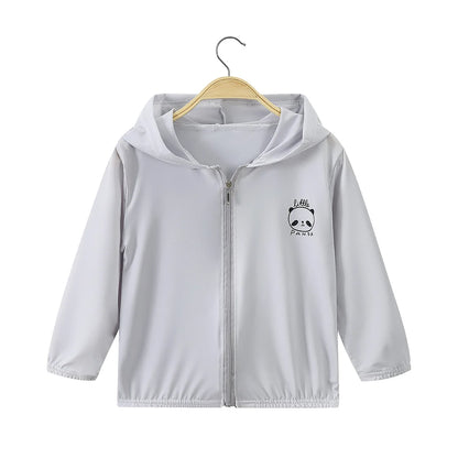 Summer Girls UV Sun Protection Clothing Thin Hooded Jacket for Kids Breathable Air Conditioner Shirt Clothes 2-10 Years