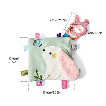 BPA Free Silicone Teether Food Grade Baby 0-12 Toys Teething Rattle Sensory Toys for Toddlers Silicone Hand Bell Soothing Toys