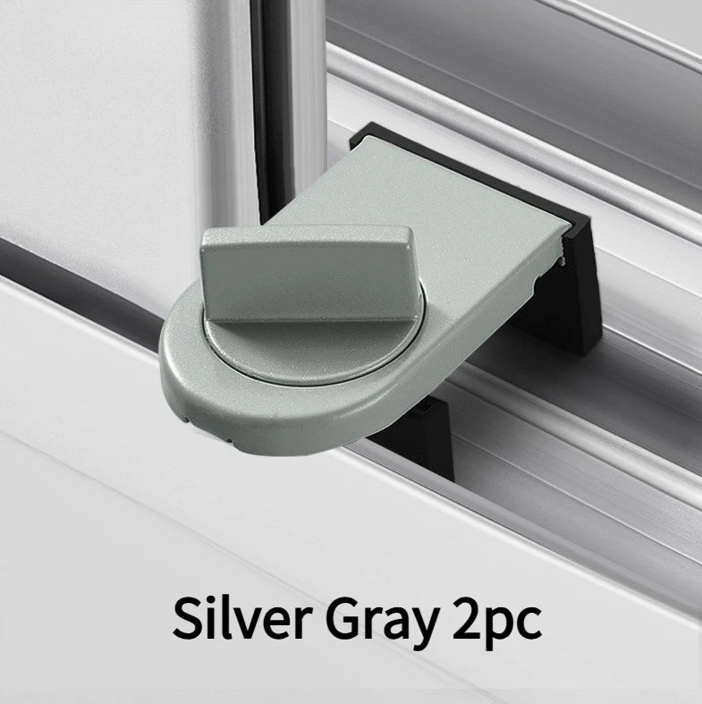 2pcs  Alloy Sliding Door Window Safety Lock Adjustable Security Door Locks Anti-theft Protection Lock Home Safety Latches
