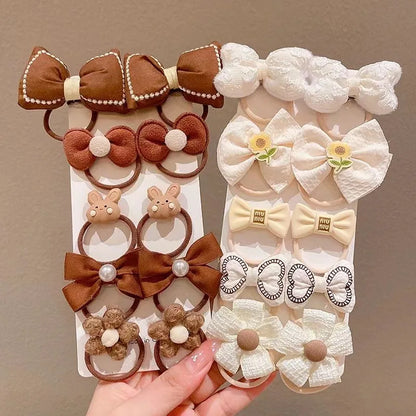 5/9Pcs/Set Cute Bows Hair Clips Hair Accessories For Girls Cartoon Animal Flower Hairpin Headdress Baby Hair Pins Birthday Gifts