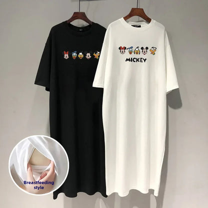 Summer Maternity Nursing Clothes T-shirt Skirt Breastfeeding Clothes Nursery Clothing