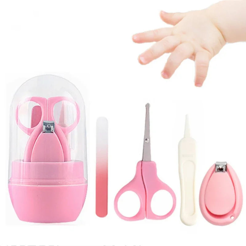 Safe Portable Nail Clipper Trimmer Tweezer with Box Children Manicure Kit Newborn Baby Nail Scissor Baby Nail Care Tool Kid