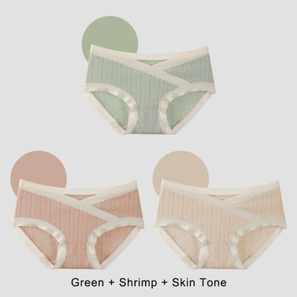 3PCS Soft Briefs V-shaped Abdominal Support Pregnancy Childbirth Female Underwear