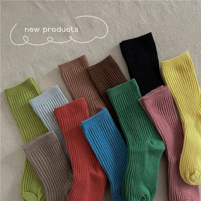 1-10Years Kids Boys Girls School Sock Stripped Toddlers Ankle Socks Cotton Children's Casual Sock Soft