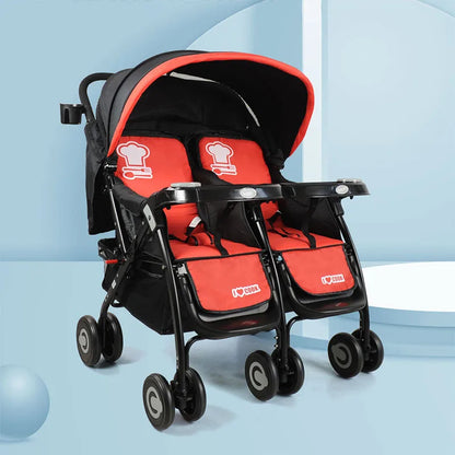 twin baby stroller Sitting, lying and folding stroller Lightweight and high-view