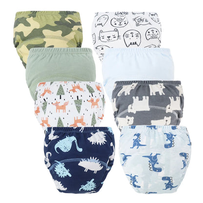 8pcs/6pcs Washable Baby Potty Training Pants Reusable Toilet Trainer Panty Reusable Cloth Diaper