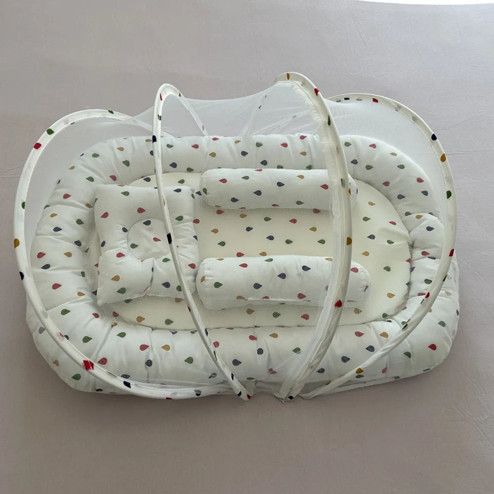 Foldable Babynest Bassinet Infant Sleeping Children's Bed with Mosquito Multi-Function Travel Baby Nest Portable Baby Bed Crib