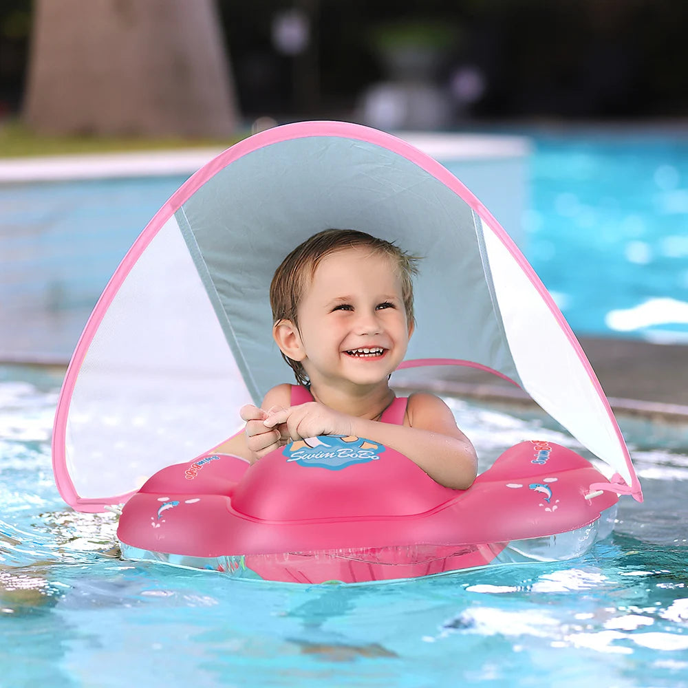 Swimbobo New Upgrades Mesh More Safety Soft Ventilate Seat Pocket Baby Inflatable Swimming Floating Kids Ring Circle Summer Toys