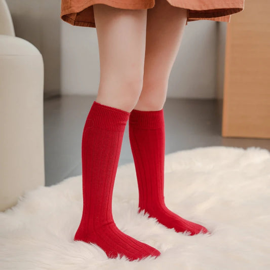 0-12Y Boys and Girls Cotton Socks Knee High