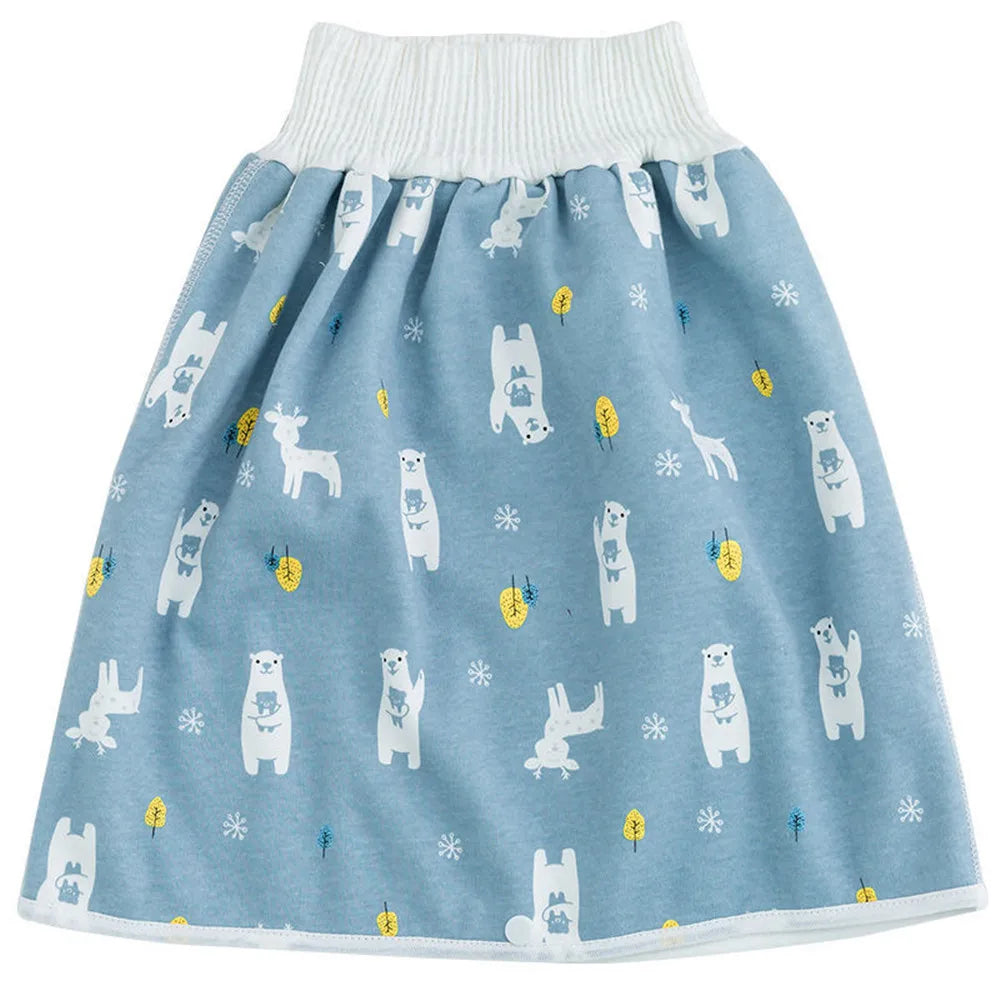Baby Waterproof Diaper Pants&Skirt for Potty Training Baby Comfy Diaper Short for Boys and Girls Sleeping Bedclothes Night Time