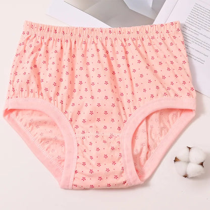 1pcs Pure Cotton Women Panties Large Size High Waist Plus Size