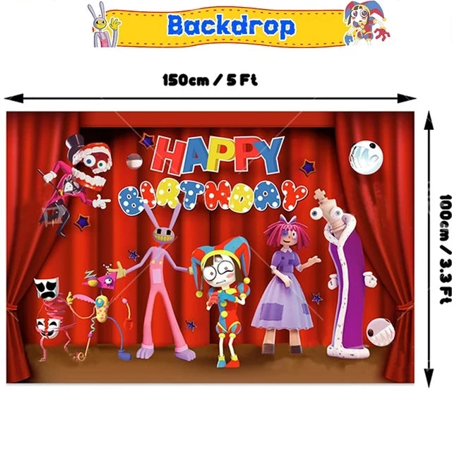 The Amazing Themed Birthday Party Decorations Digitaled Circus Tableware Plates Balloons for Baby Shower Party Favors Kids Gifts
