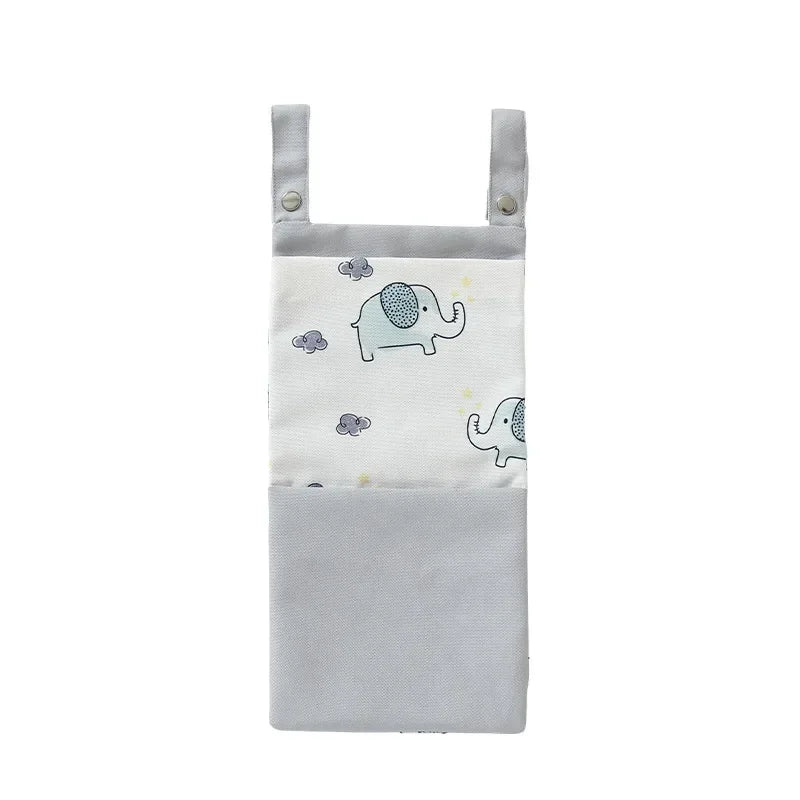 Baby Bed Hanging Storage Bags Cotton Newborn Crib Organizer Toy Diaper Pocket for Crib Bedding Set Accessories Nappy Store Bags