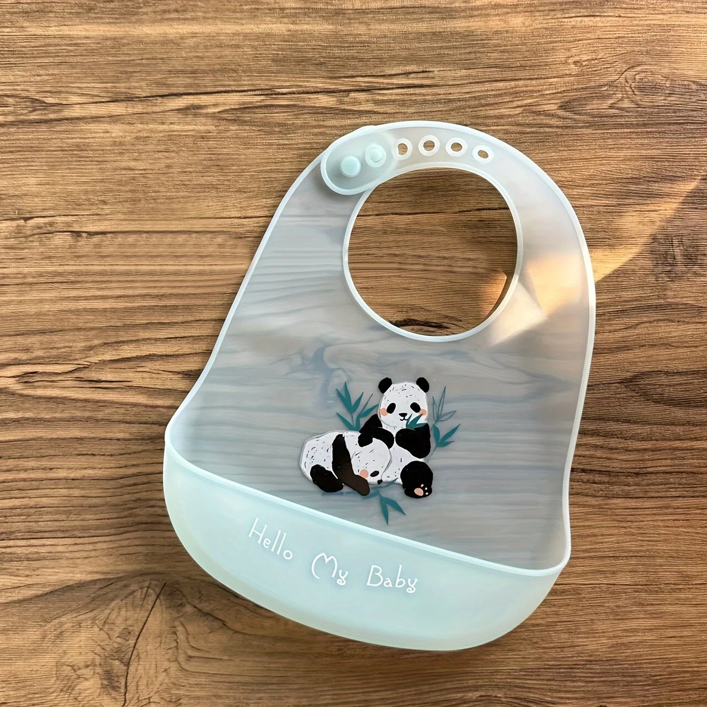 Waterproof Silicone Baby Bibs with Cute Cartoon Animal Prints, Adjustable Feeding Bib for Boys and Girls