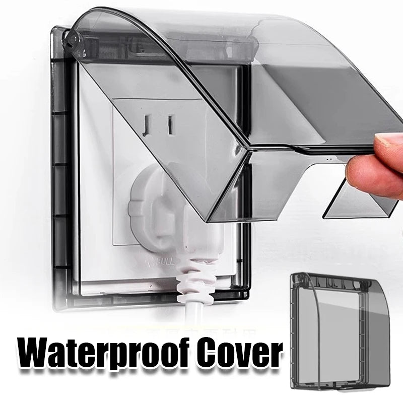 Power Outlet Portable Self-Adhesive Switch Protective Cover Waterproof Kids Safety Electric Plug Cover Protector
