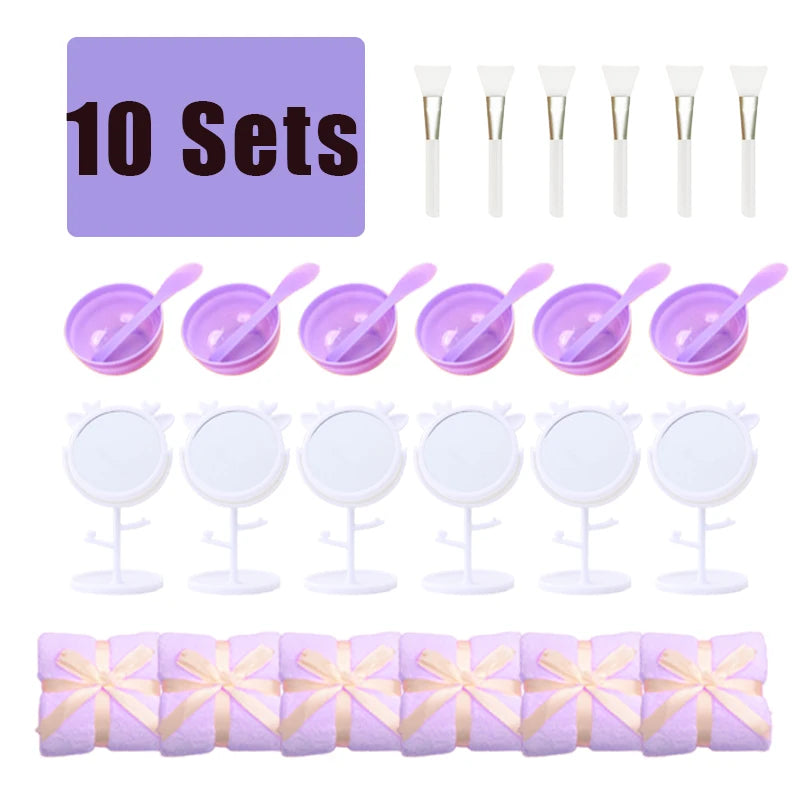6-15Pcs Spa Party Robes for Girls Supplies Favors Kids Gowns Robe Soft Spa Headband Sleepover Birthday Party