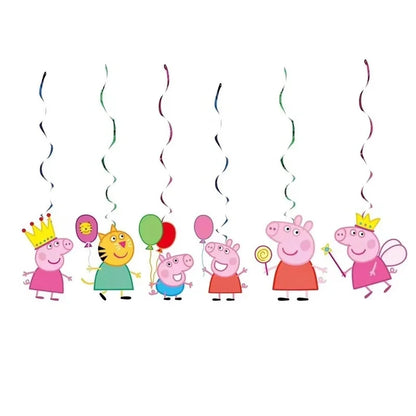 Peppa Pig Birthday Party Decorations Balloons Plate Cup Banner Tableware Set for Baby Shower George Page Party Favors Kids Gifts