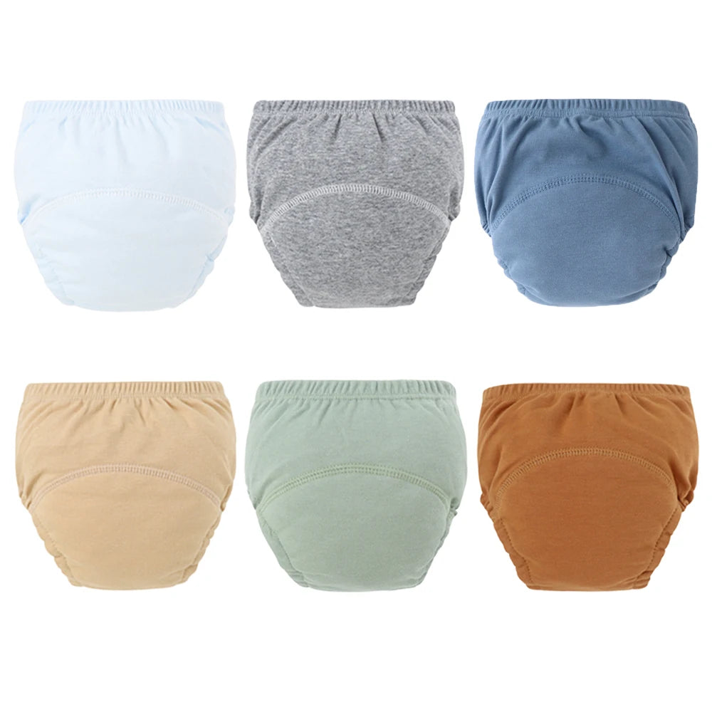 8pcs/6pcs Washable Baby Potty Training Pants Reusable Toilet Trainer Panty Reusable Cloth Diaper