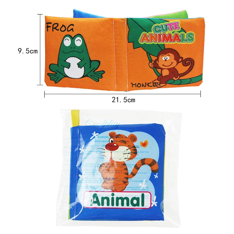 Baby Soft Cloth Book 0-36 Month Montessori Early Educational Toys Cognitive Book for Toddler