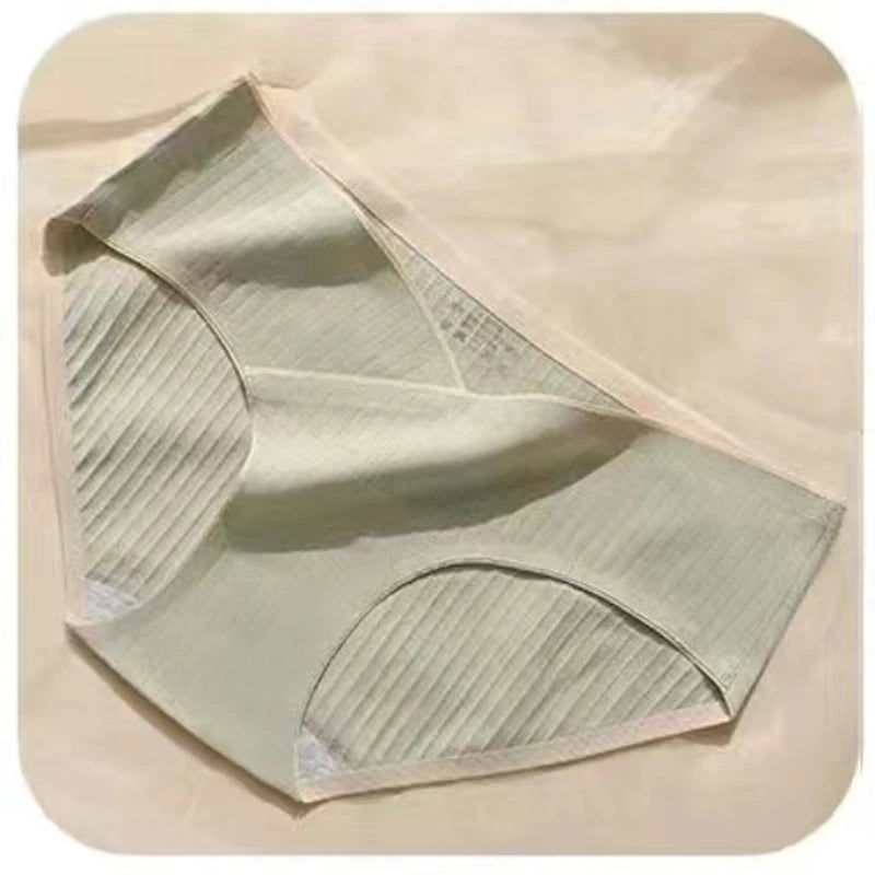 Stripe Cotton Low Waist Belly Maternity Panties Plus Size Seamless Pregnant Women