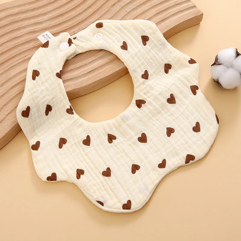 6 Layer Cotton Gauze Baby Bib Babies Accessories Newborn Baby Apron Feeding Bib Muslin Burp Cloths Kids Saliva Towel New Born
