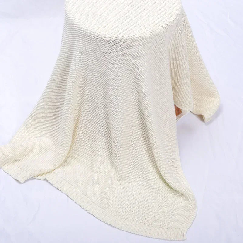 Personalized Name Baby Blanket Embroidered Name Knit Baby Blanket Newborn Gift New Mom Gifts Newborn Baby Girl & Boy Gift