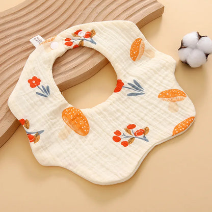 6 Layer Cotton Gauze Baby Bib Babies Accessories Newborn Baby Apron Feeding Bib Muslin Burp Cloths Kids Saliva Towel New Born