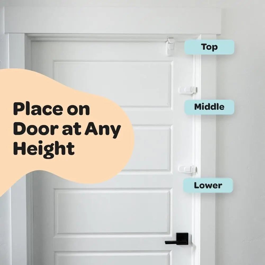 1/2/3/5pcs Child Protection Safety Lock Anti-pinch Door Blocking Lock Prevents Child From Opening Door Latch Automatically Locks