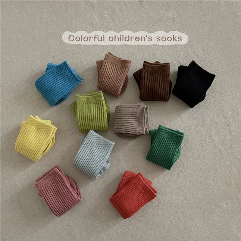 1-10Years Kids Boys Girls School Sock Stripped Toddlers Ankle Socks Cotton Children's Casual Sock Soft