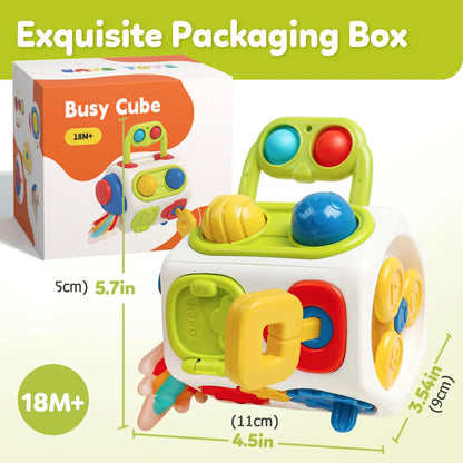 Busy Cube Toys for Toddler Sensory Activities Busy Board Early Educational Learning Travel Toys Gift for Kids