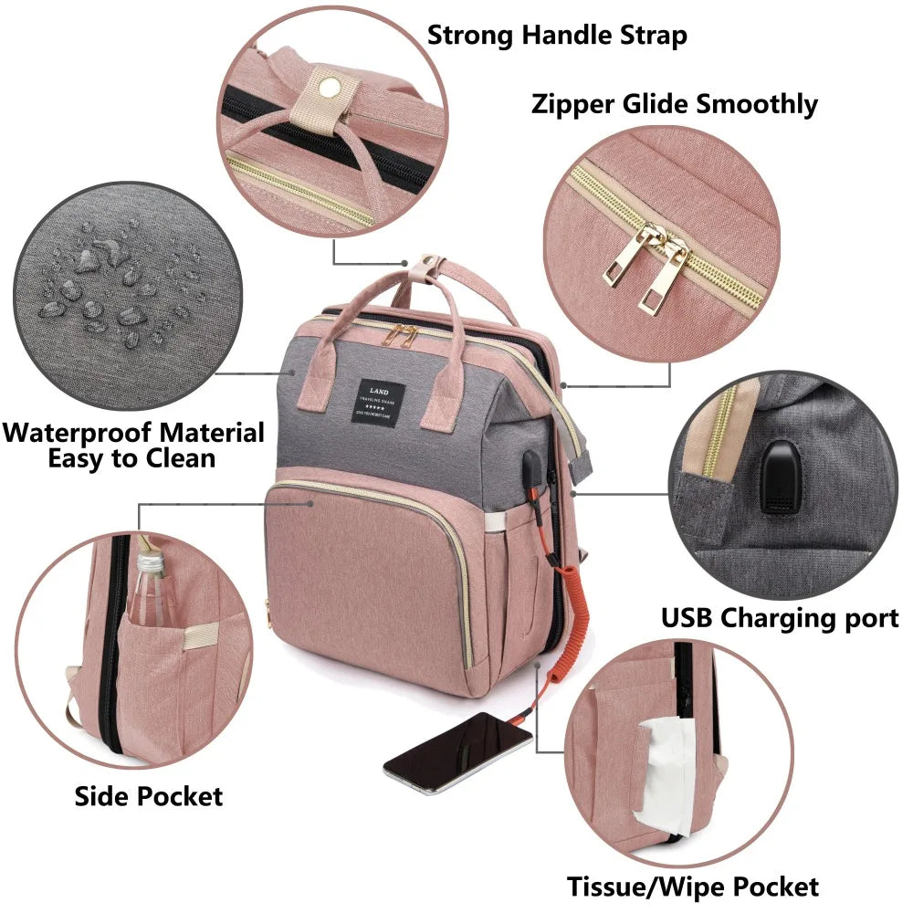 Mommy Bag Lightweight Portable Folding Large-capacity Travel Maternity Bags