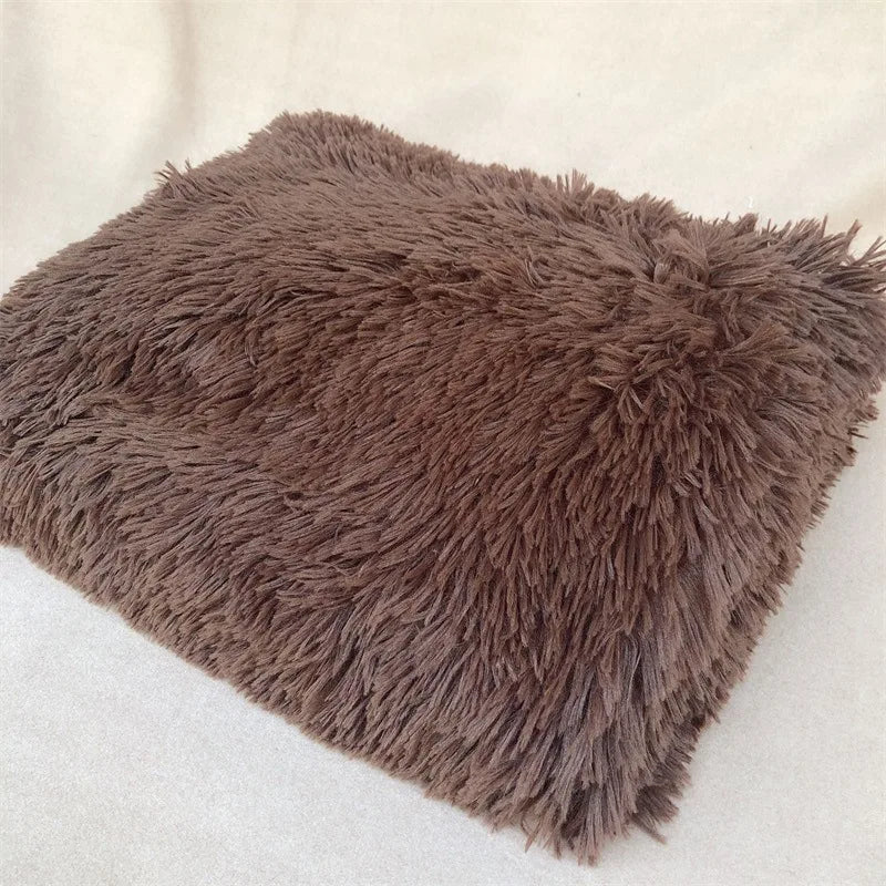 Newborn Photography Plush Blanket Baby Photo Background Rug for Studio Long Pile Fur Mat 0-12M