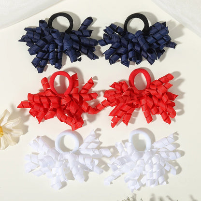 6Pcs Trendy Firework Hair Ties Rainbow Curly