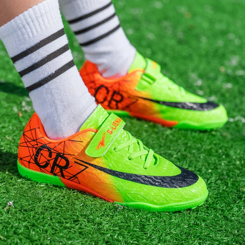 Kids Sport Indoor Turf Training Outdoor Children's Soccer Shoes Light