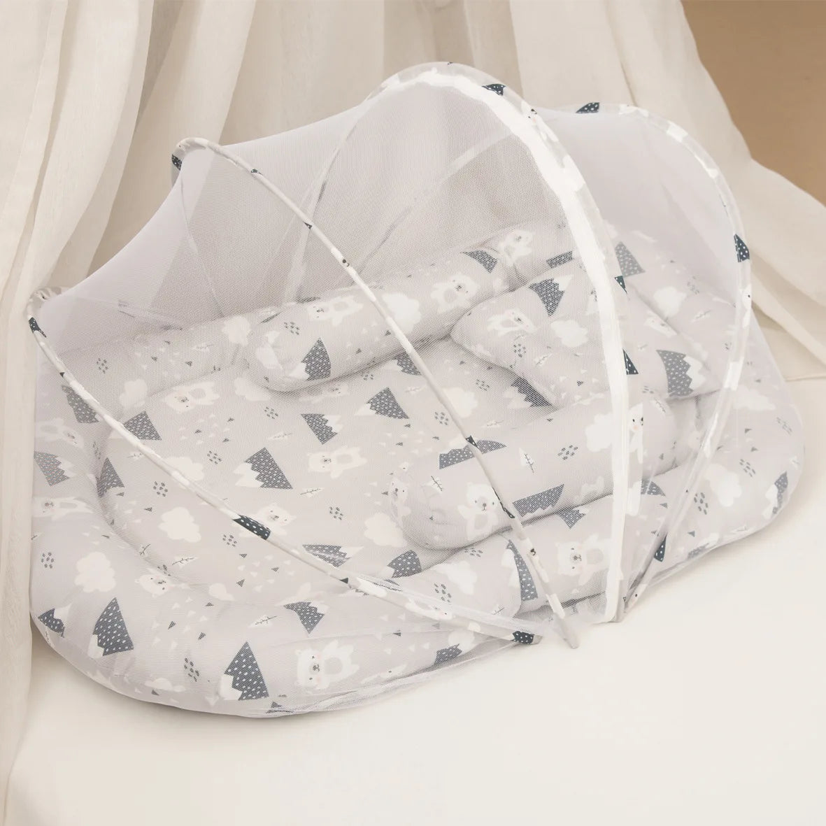 Multi-Function Travel Baby Nest Portable Baby Bed Crib Foldable Babynest Bassinet Infant Sleeping Children's Bed with Mosquito