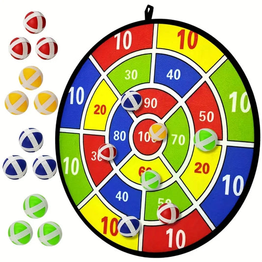 36cm Toy Dart Board with Sticky Balls Indoor/Outdoor Fun