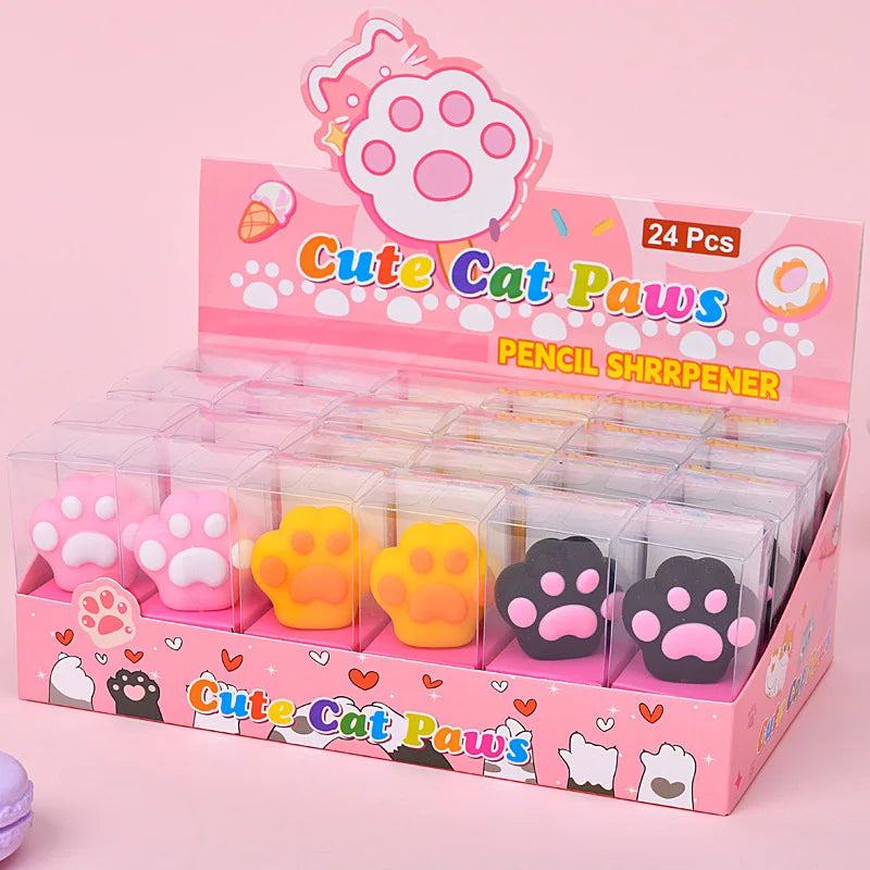 24 Pcs Cute Cartoon Capybara Shape Children's Pencil Sharpeners Primary School Student Stationery
