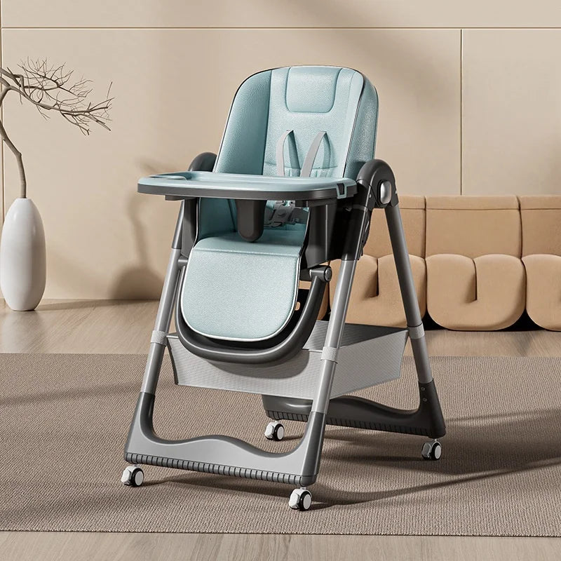 Foldable Baby Dining Chair Portable Highchair Adjustable Height Growth Chair Multifunctional