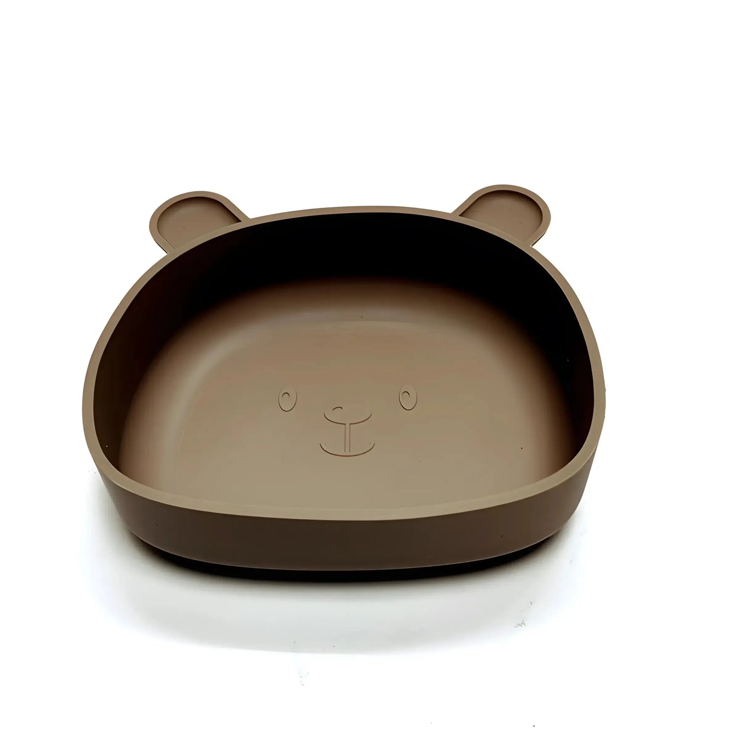 Children's silicone dinner plate baby auxiliary bowl suction cup bear cartoon dinner plate fall-proof anti-scald tableware