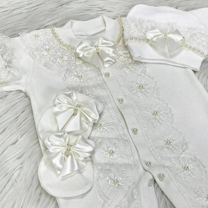 Baby Prince Welcome Home 3pcs Crown Layette Hospital Exit Newborn Outfits Swaddle Set Hello World I'm new Cotton